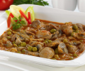 Zöldborsós zúzapörkölt